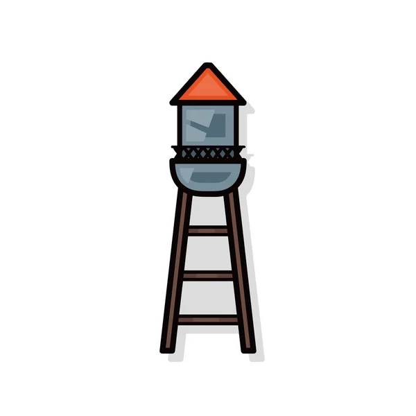 Armazém torre doodle — Vetor de Stock