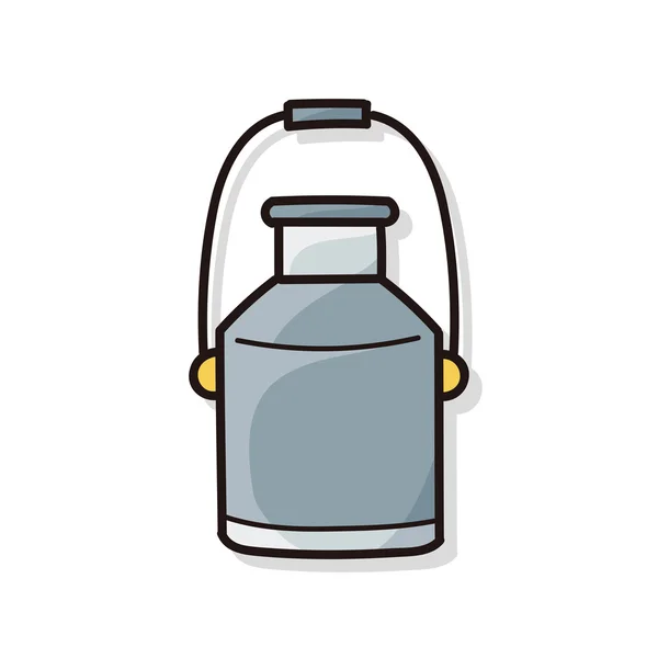 Milk bucket doodle — Stock Vector
