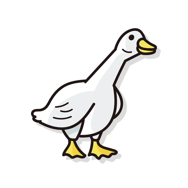 Duck doodle — Stock Vector