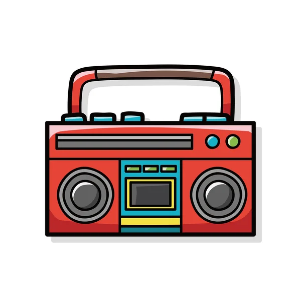 Radio doodle — Stockvector