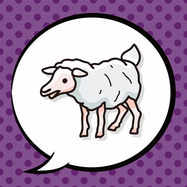 Вівця каракулі, мовна бульбашка — стоковий вектор