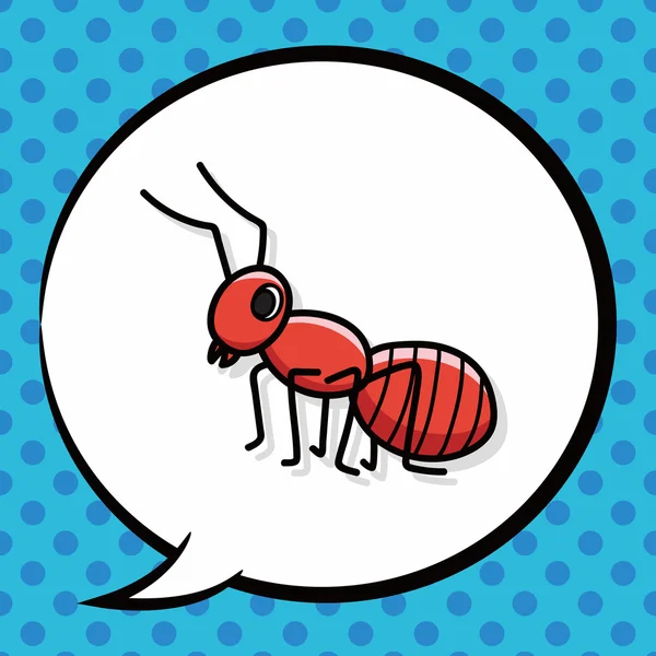 Bug doodle, beszéd buborék — Stock Vector