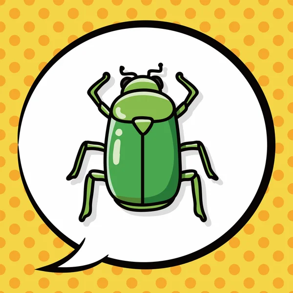 Bug doodle, bulle vocale — Image vectorielle
