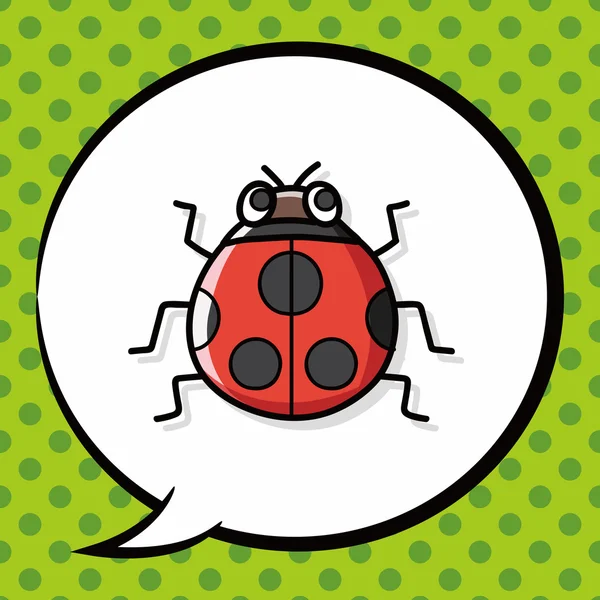 Bug doodle, beszéd buborék — Stock Vector