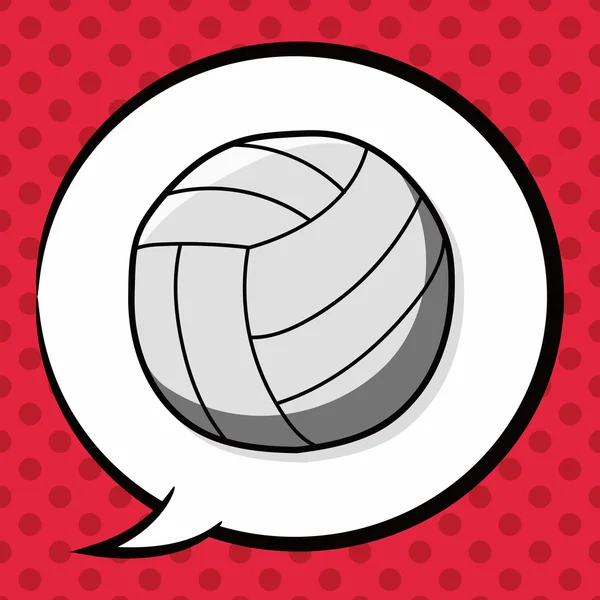 Boule de volley-ball, bulle vocale — Image vectorielle