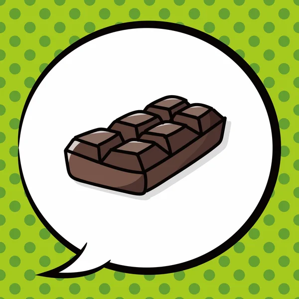 Schokoladen-Doodle, Sprechblase — Stockvektor