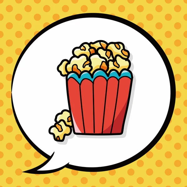 Popcorn doodle, bublinu — Stockový vektor