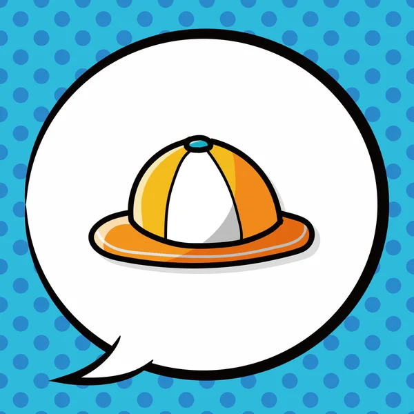 Sombrero de color garabato, burbuja del habla — Archivo Imágenes Vectoriales