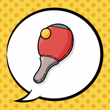 Masa Tenisi doodle, konuşma balonu