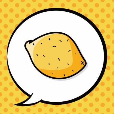 limon rengi doodle, konuşma balonu