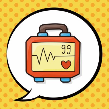 EKG renk doodle, konuşma balonu