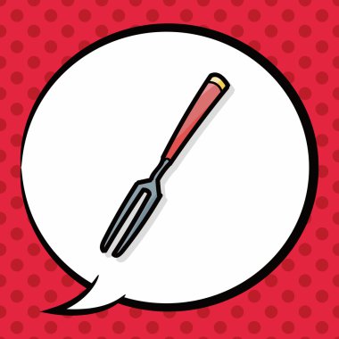 Çatal renk doodle, konuşma balonu