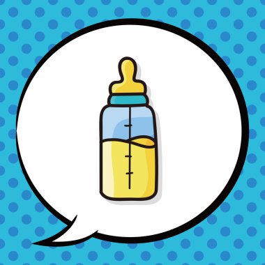 Besleme şişe doodle, konuşma balonu