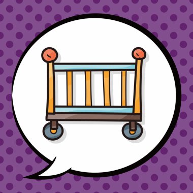 Bebek yatağı doodle, konuşma balonu