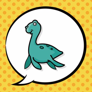 dinozor doodle, konuşma balonu