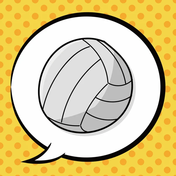 Boule de volley-ball, bulle vocale — Image vectorielle