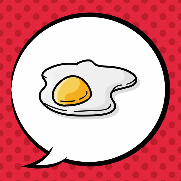 Ontbijt doodle, tekstballon — Stockvector
