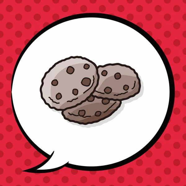Cookie doodle, bulle vocale — Image vectorielle