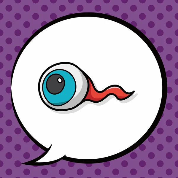 Eyeball doodle, bublinu — Stockový vektor