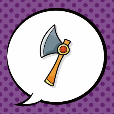 silah balta doodle, konuşma balonu