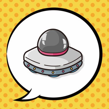 UFO doodle, konuşma balonu