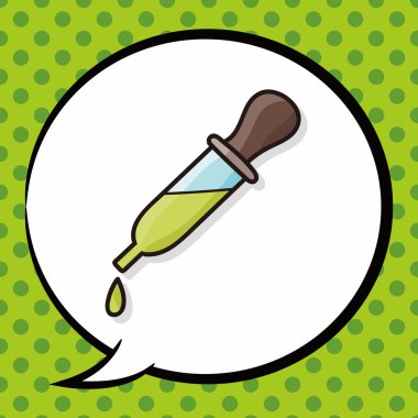 tıbbi damla doodle, konuşma balonu