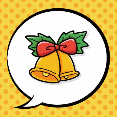 Noel çan doodle, konuşma balonu