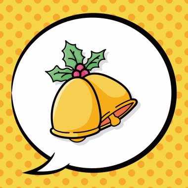 Noel çan doodle, konuşma balonu