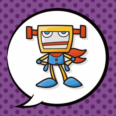 Robot doodle, konuşma balonu
