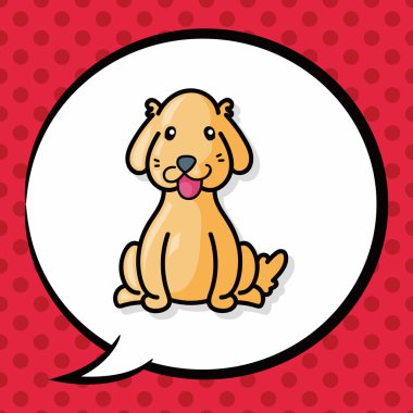 köpek doodle, konuşma balonu