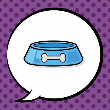 evde beslenen hayvan kase doodle, konuşma balonu