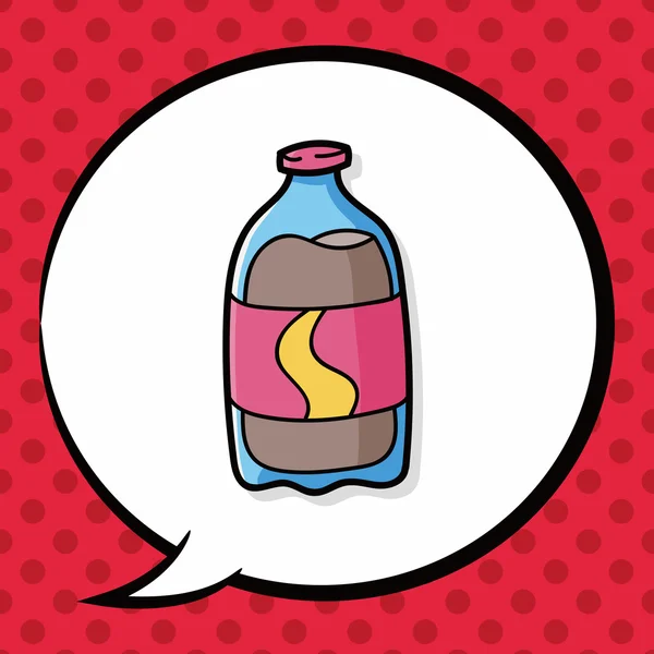Ποτό σόδα doodle, φούσκα ομιλία — Διανυσματικό Αρχείο
