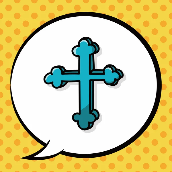 Хрест каракулі, мовна бульбашка — стоковий вектор
