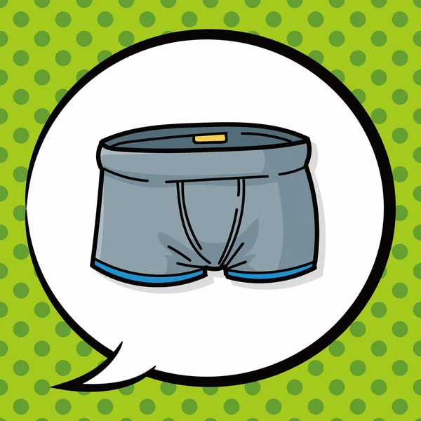 Pantalones garabato, burbuja del habla — Archivo Imágenes Vectoriales