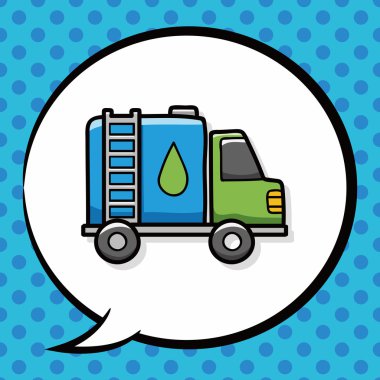 Kargo kamyonu doodle, konuşma balonu