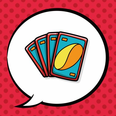 oyun kartı doodle, konuşma balonu