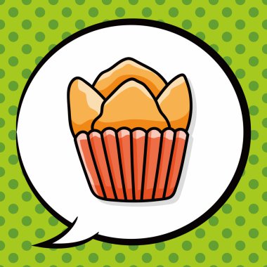 Çince buğulanmış kek doodle, konuşma balonu