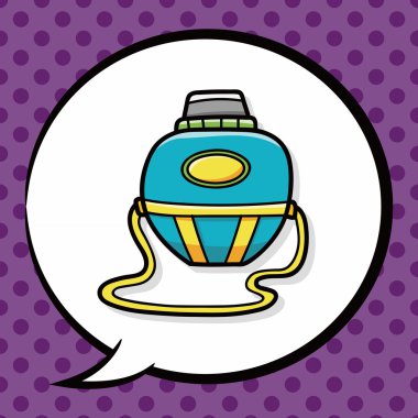 su şişesi doodle, konuşma balonu