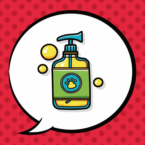 Domácí šampon doodle, bublinu — Stockový vektor