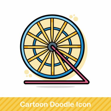 fare tekerleği doodle vektör çizim