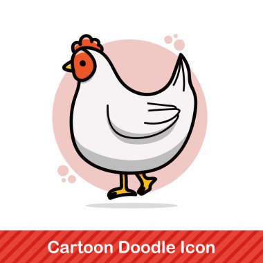horoz doodle vektör çizim
