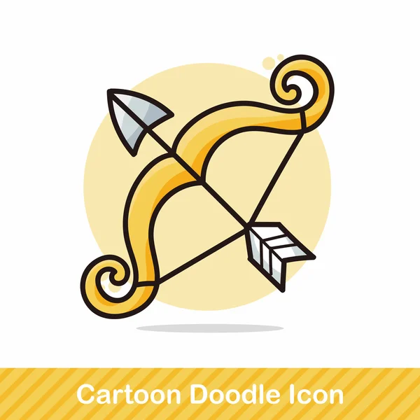 Lukostřelba doodle vektorové ilustrace — Stockový vektor
