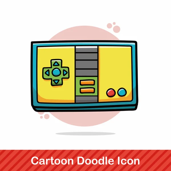 Game controller doodle vector illustration — Stock Vector