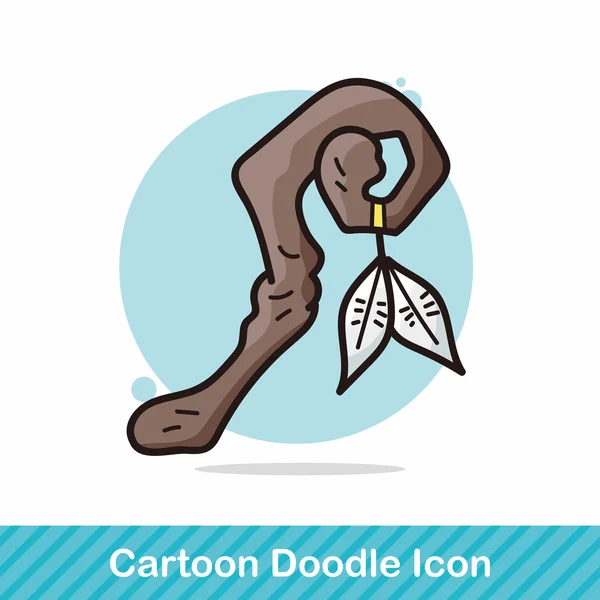 Illustration vectorielle doodle baguette magique — Image vectorielle