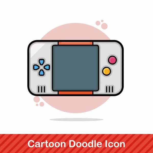 Game controller doodle vector illustration — Stock Vector
