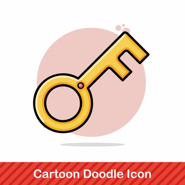 Ilustração chave do vetor do doodle — Vetor de Stock