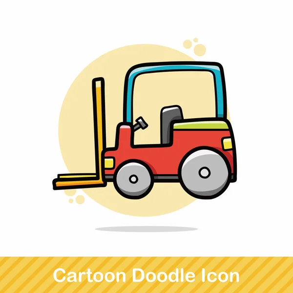 Ilustração do vetor doodle caminhão de carga — Vetor de Stock