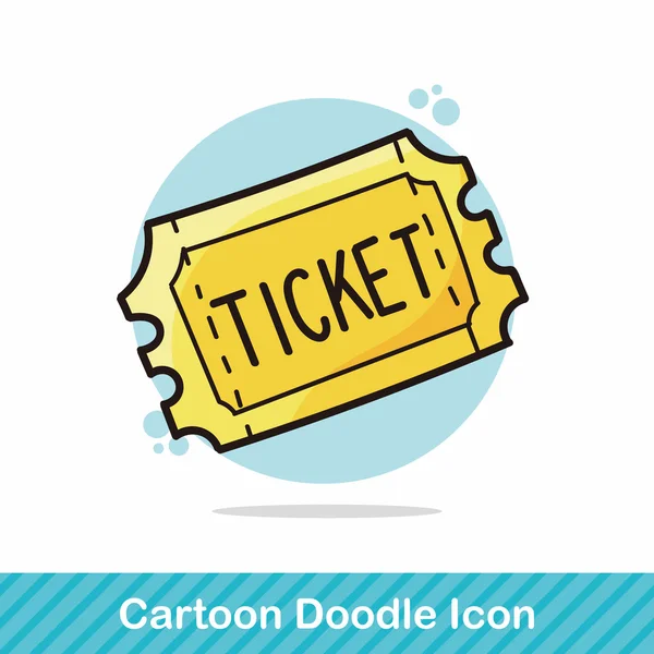 Ticket doodle vector ilustración — Archivo Imágenes Vectoriales