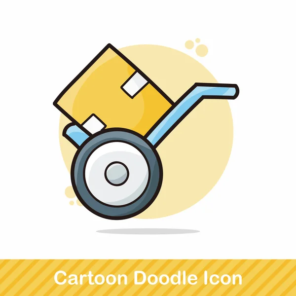 Zboží box doodle vektorové ilustrace — Stockový vektor