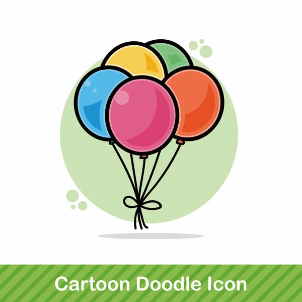 Balão doodle vetor ilustração — Vetor de Stock
